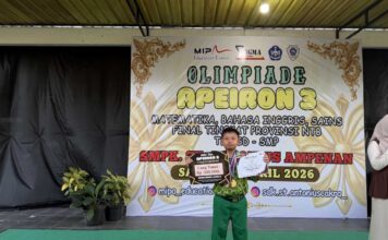 Keren! Siswa MIN1 Loteng Raih Juara Umum di Olimpiade APEIRON III