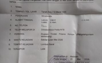 Bupati Lobar Dilapor Polisi, Diduga Gunakan Pasilitas Negara Untuk Kepentingan Politik